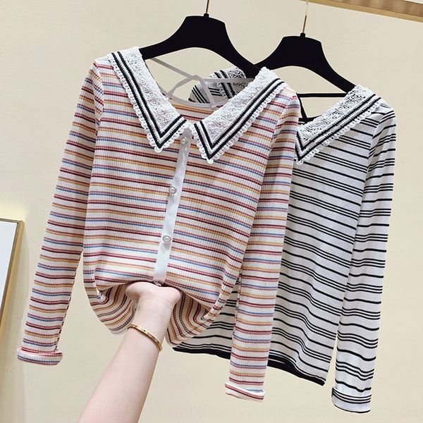 axbhc lace new collar 9xph1 women's new 2020 autumn baby women's autumn t-shirt wear dress dressdressloose thin striped dress top, White
axbhc lace new collar 9xph1 women's new 2020 autumn baby women's autumn t-shirt wear dress dressdressloose thin striped dress top, White