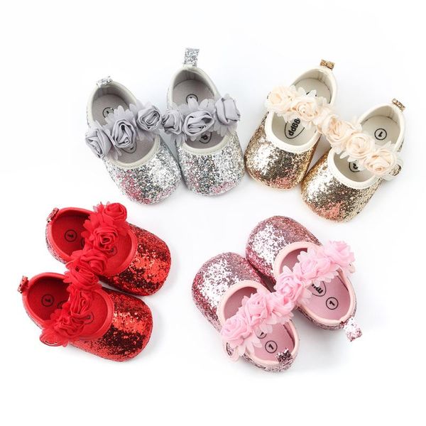 2021 Autumn Baby Girls Shoes Sequins Newborn Princess Shoes First Walkers Toddler Baby Girls Birthday Party For