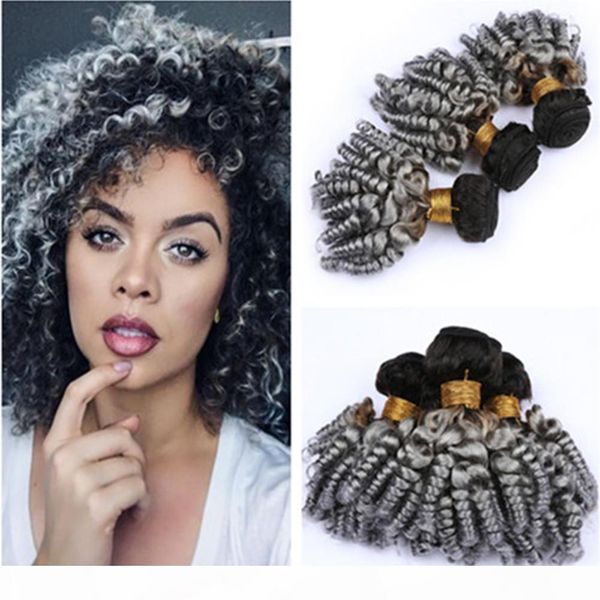 aunty funmi silver grey ombre virgin brazilian hair weave bundles 3pcs lot #1b grey dark root ombre bouncy curly human hair weft extensions, Black
aunty funmi silver grey ombre virgin brazilian hair weave bundles 3pcs lot #1b grey dark root ombre bouncy curly human hair weft extensions, Black