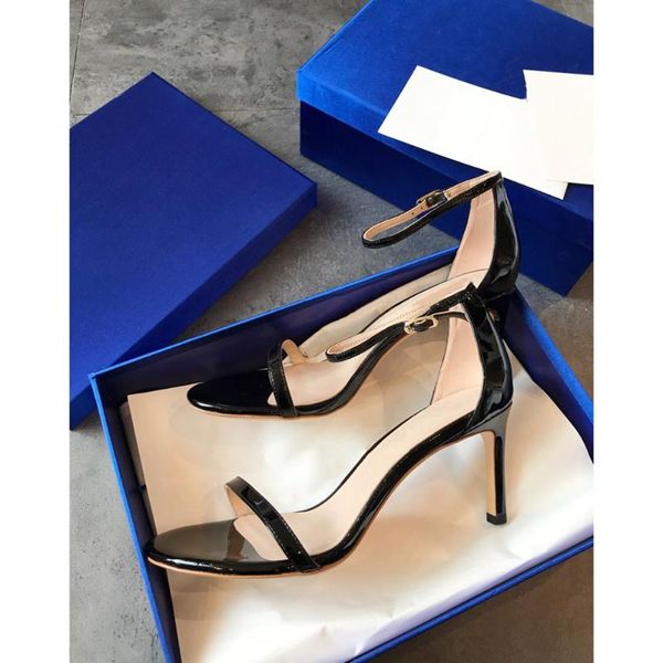 dress shoes classic brand women's sandals open toe thin heels for woman high leather, Black
dress shoes classic brand women's sandals open toe thin heels for woman high leather, Black
