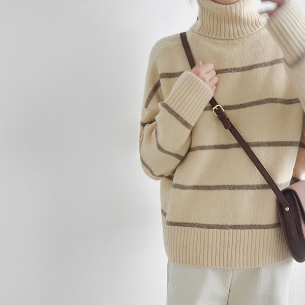 autumn winter 2020 new korean version of versatile student lazy style loose with thick stripe high neck sweater for women pullover pullovers, White;black
autumn winter 2020 new korean version of versatile student lazy style loose with thick stripe high neck sweater for women pullover pullovers, White;black