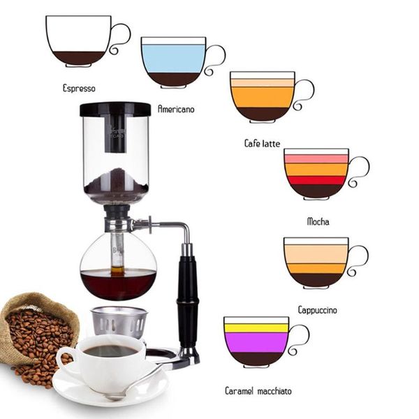 classic siphon coffee pot glass siphon pot with black handle hand brewed coffee machine
classic siphon coffee pot glass siphon pot with black handle hand brewed coffee machine