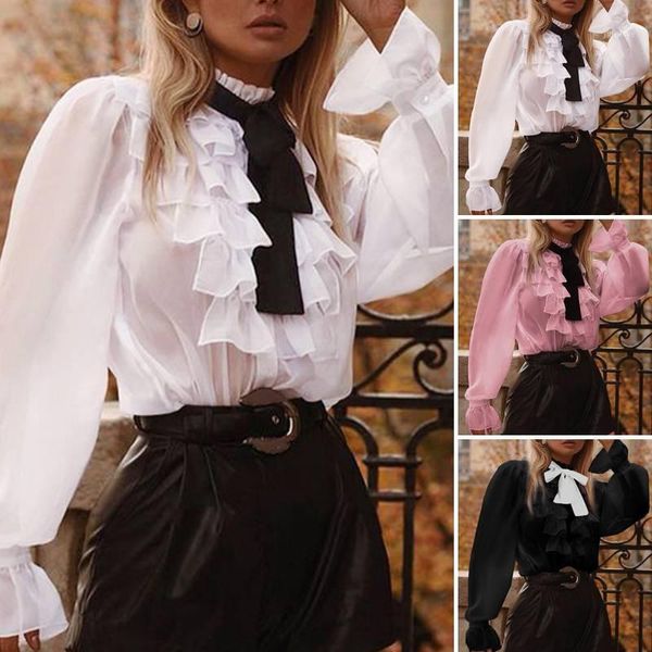 fashion bow blouses shirts vonda 2021 women ruffled blouse autumn female long sleeve solid loose elegant office blusas1, White
fashion bow blouses shirts vonda 2021 women ruffled blouse autumn female long sleeve solid loose elegant office blusas1, White