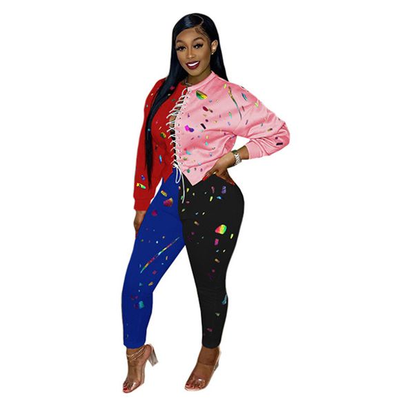 ink piece tracksuits jet designer pants bandage color panelled set casual contrast two two piece womens hlcdc, Black
ink piece tracksuits jet designer pants bandage color panelled set casual contrast two two piece womens hlcdc, Black