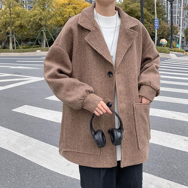 korean style corduroy jacket men's fashion retro casual woolen coat men wild loose oversized woolen coat mens overcoat m-2xl1, Black
korean style corduroy jacket men's fashion retro casual woolen coat men wild loose oversized woolen coat mens overcoat m-2xl1, Black