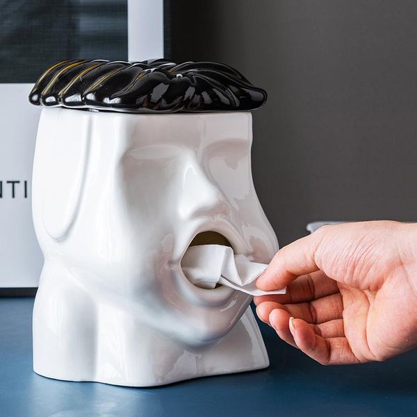 nordic character tissue box ceramic creative tissue box light luxury table on dining table
nordic character tissue box ceramic creative tissue box light luxury table on dining table