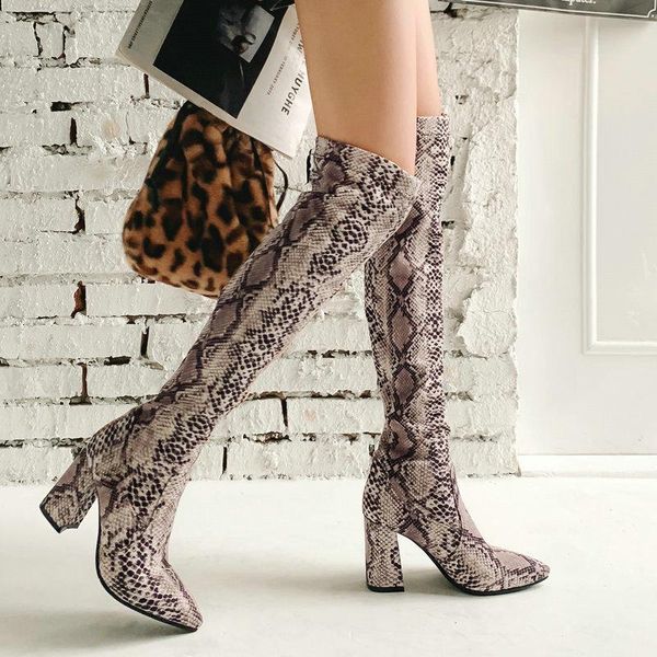 boots 2021 autumn winter snake print women ladies square heel knee high fashion pointed toe zipper white brown, Black
boots 2021 autumn winter snake print women ladies square heel knee high fashion pointed toe zipper white brown, Black
