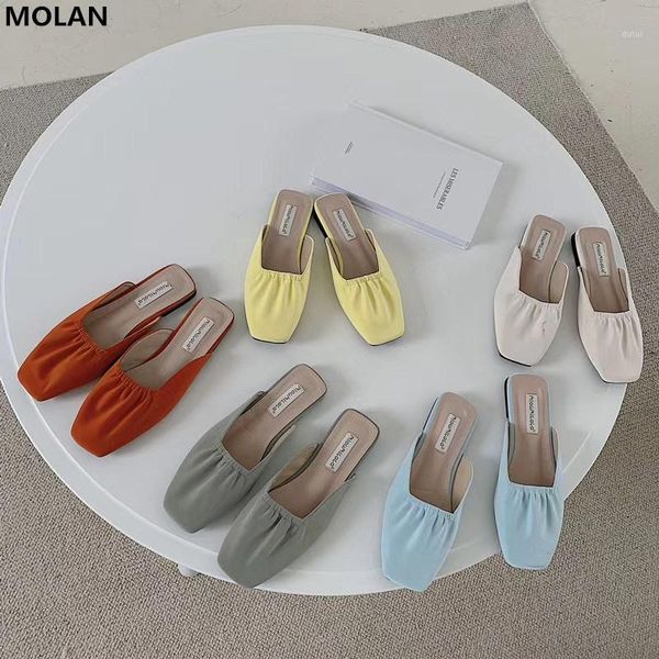 molan designers 2020 summer korean fashion good leather soft bottom flat slippers loafers mules flip flops outside1, Black
molan designers 2020 summer korean fashion good leather soft bottom flat slippers loafers mules flip flops outside1, Black