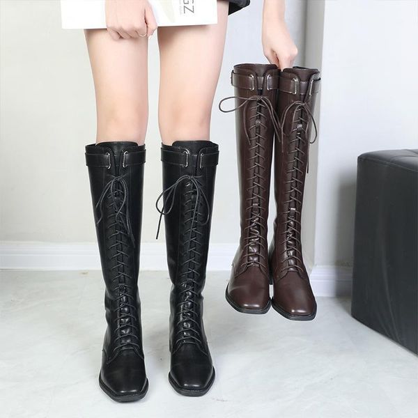 swonco knee high riding boots women pointed toe 2020 black bandage high boots female tall winter for women1
swonco knee high riding boots women pointed toe 2020 black bandage high boots female tall winter for women1
