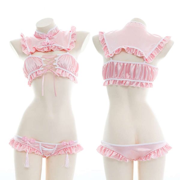 open women's erotic suit lotus leaf cht pink bandage underwear student uniform temptation private house home cloth, Black;white
open women's erotic suit lotus leaf cht pink bandage underwear student uniform temptation private house home cloth, Black;white