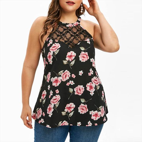 vest plus size sleeveless lace floral printed halter summer ladies casual fashion big size blouses kleding vrouwen 4em, White
vest plus size sleeveless lace floral printed halter summer ladies casual fashion big size blouses kleding vrouwen 4em, White