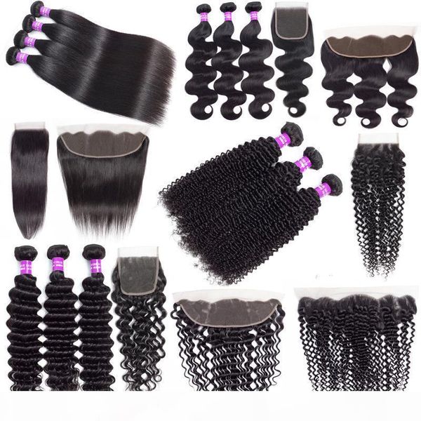 9a brazilian human hair weave bundles with closure deep wave kinky curly hair extensions virgin hair bundles with 13x4 lace frontal, Black
9a brazilian human hair weave bundles with closure deep wave kinky curly hair extensions virgin hair bundles with 13x4 lace frontal, Black