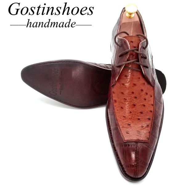 dress shoes sale 44 goodyear welted handmade derby brown ostrich printed men leather formal pointed toe lace-up, Black
dress shoes sale 44 goodyear welted handmade derby brown ostrich printed men leather formal pointed toe lace-up, Black