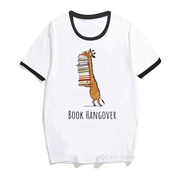 funny giraffe holding a stack of books print t shirts summer vintage women t-shirt kawaii girl casual fashion woman clothes, White
funny giraffe holding a stack of books print t shirts summer vintage women t-shirt kawaii girl casual fashion woman clothes, White