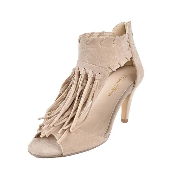 dress shoes europe and the united states fashion large size ladies sandals fish mouth tassels with women, Black
dress shoes europe and the united states fashion large size ladies sandals fish mouth tassels with women, Black