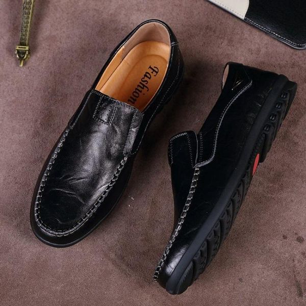 men casual genuine leather low flat luxury breathable slip on driving shoes soft sole moccasins light loafers plus size, Black
men casual genuine leather low flat luxury breathable slip on driving shoes soft sole moccasins light loafers plus size, Black