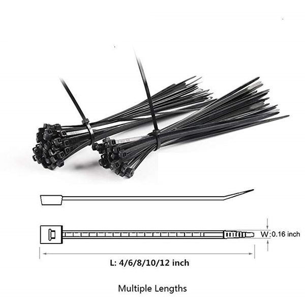 zip 500 pcs nylon cable zip ties ties with self-locking 4/6/8/12 inch black white resistant heavy duty
zip 500 pcs nylon cable zip ties ties with self-locking 4/6/8/12 inch black white resistant heavy duty