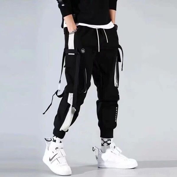pzcu8 spring and summer guochao overalls tight overalls casual pants leggings stitching boysins men's drawstring loose hip hop casual p, Blue
pzcu8 spring and summer guochao overalls tight overalls casual pants leggings stitching boysins men's drawstring loose hip hop casual p, Blue