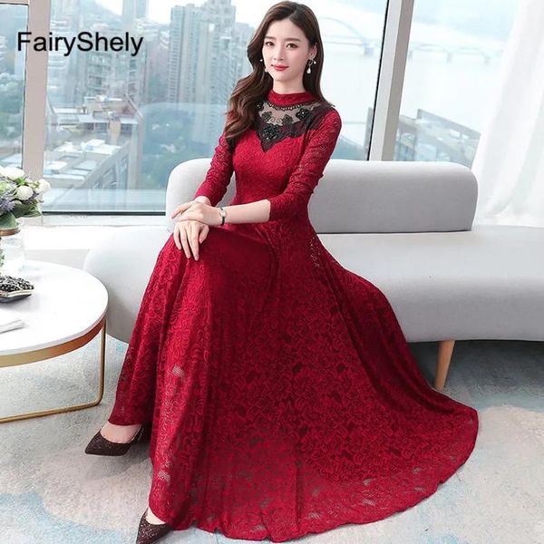 fairyshely new vintage velvet lace dress women bodycon long sleeve autumn winter dress plus thick velvet court, Black;gray
fairyshely new vintage velvet lace dress women bodycon long sleeve autumn winter dress plus thick velvet court, Black;gray