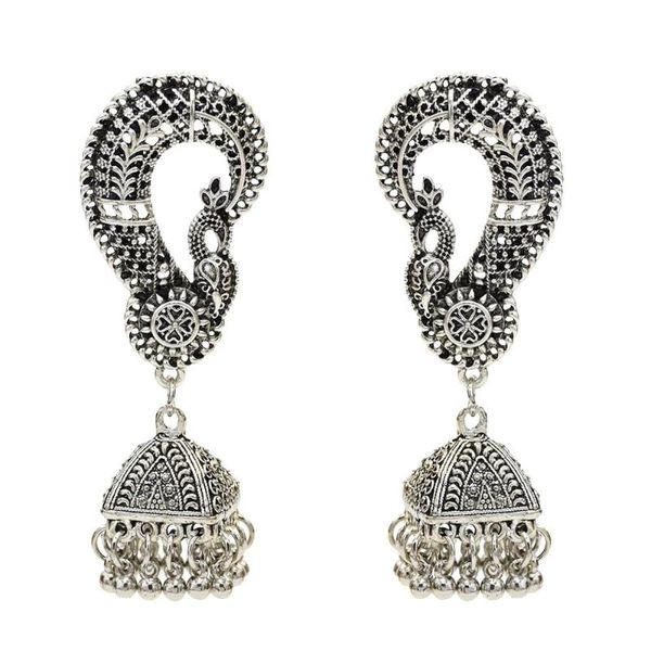 dangle & chandelier jhumka earrings for women peacock oxidized sliver long tassel bells drop statement afghan gypsy tribal jewelry, Silver
dangle & chandelier jhumka earrings for women peacock oxidized sliver long tassel bells drop statement afghan gypsy tribal jewelry, Silver