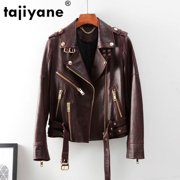 women's leather & faux 2021 spring autumn genuine jacket women sheepskin coat female clothing cotocycle colthes mujeres abrigos wpy836, Black
women's leather & faux 2021 spring autumn genuine jacket women sheepskin coat female clothing cotocycle colthes mujeres abrigos wpy836, Black