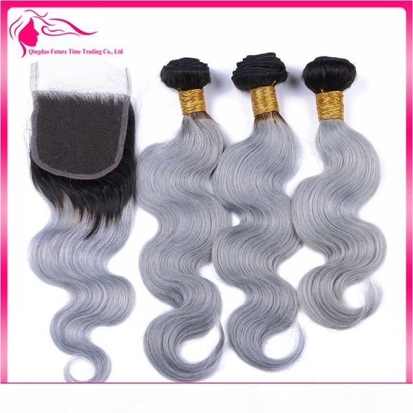 #1b grey peruvian virgin hair bundles with lace closure sliver grey two tone hair weaves with middle part closure 4 pcs lot, Black
#1b grey peruvian virgin hair bundles with lace closure sliver grey two tone hair weaves with middle part closure 4 pcs lot, Black