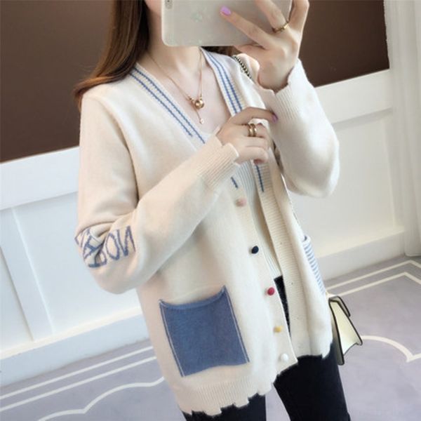 evzhi spring and coat coatautumn 2020 korean languid style student female new version loose and thinwith knitted cardigan coat women's, White;black
evzhi spring and coat coatautumn 2020 korean languid style student female new version loose and thinwith knitted cardigan coat women's, White;black