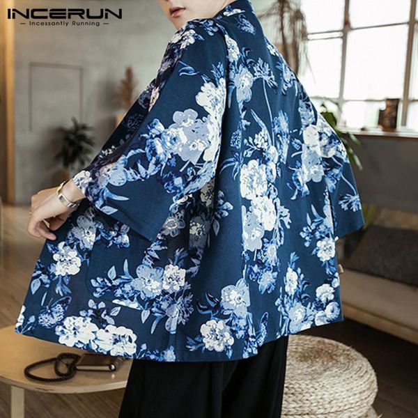 men's trench coats chinese style men outerwear 3/4 sleeve cotton floral print coat vintage streetwear kimono cardigan incerun s-5xl1, Tan;black
men's trench coats chinese style men outerwear 3/4 sleeve cotton floral print coat vintage streetwear kimono cardigan incerun s-5xl1, Tan;black