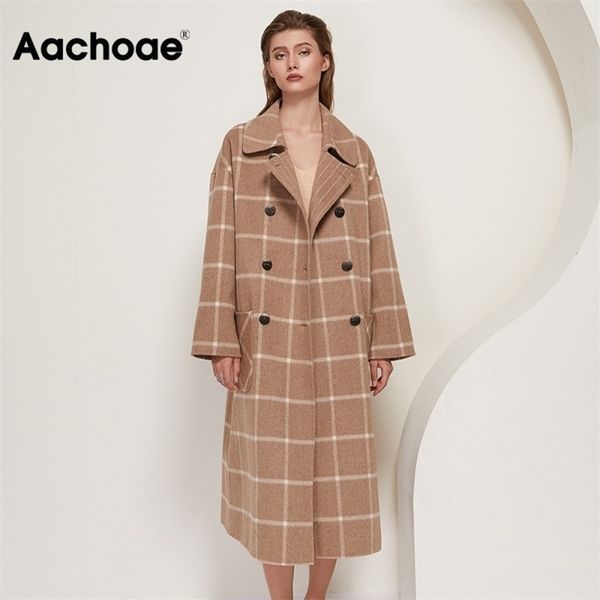 aachoae winter fashion plaid long wool coat women batwing long sleeve chic pockets coats casual double breasted outerwear 201102, Black
aachoae winter fashion plaid long wool coat women batwing long sleeve chic pockets coats casual double breasted outerwear 201102, Black