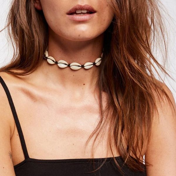 fashion black white red rope chain natural seashell choker necklace collar necklace shell choker necklace for summer beach gift, Silver
fashion black white red rope chain natural seashell choker necklace collar necklace shell choker necklace for summer beach gift, Silver