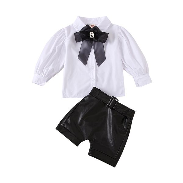 girls leather pants suit kids long sleeve shirts button lace bow kids shorts baby girls casual outfits vetements bebe 1-6t 061219, White
girls leather pants suit kids long sleeve shirts button lace bow kids shorts baby girls casual outfits vetements bebe 1-6t 061219, White