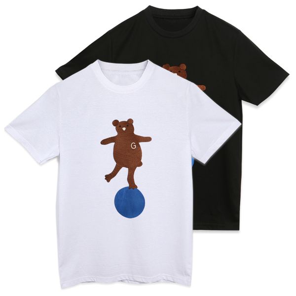 summer men's women t-shirt for eden mercerized cotton material with serige park bear embroidery badge 1021, White;black
summer men's women t-shirt for eden mercerized cotton material with serige park bear embroidery badge 1021, White;black