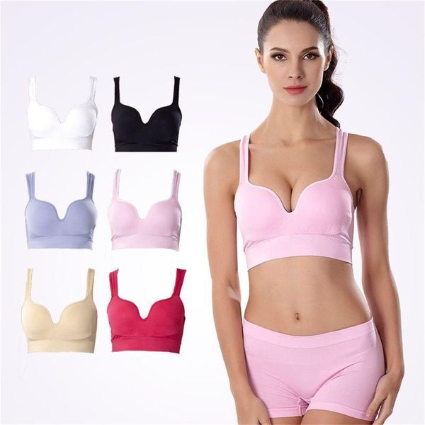 2021 women sport bras yoga shirt fitness running vest underwear padded bra crop sports workout wireless push up brassiere, White;black
2021 women sport bras yoga shirt fitness running vest underwear padded bra crop sports workout wireless push up brassiere, White;black