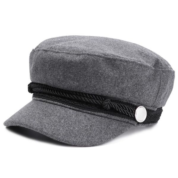 berets fashion woman winter felt flat octagonal cap pu leather beret hats sailor gatsby travel cadet captain, Blue;gray
berets fashion woman winter felt flat octagonal cap pu leather beret hats sailor gatsby travel cadet captain, Blue;gray