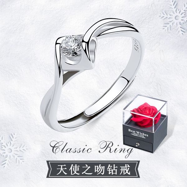 sterling silver ring for women propose marriage confession diamond ring simulation engagement japanese and korean fashionmongers students pe, Slivery;golden
sterling silver ring for women propose marriage confession diamond ring simulation engagement japanese and korean fashionmongers students pe, Slivery;golden