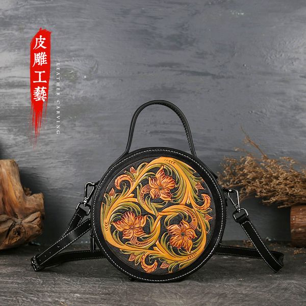 genuine leather handbags women circular bag vintage hand carving 3d handmade bags ladies luxury handbags women bags designer
genuine leather handbags women circular bag vintage hand carving 3d handmade bags ladies luxury handbags women bags designer