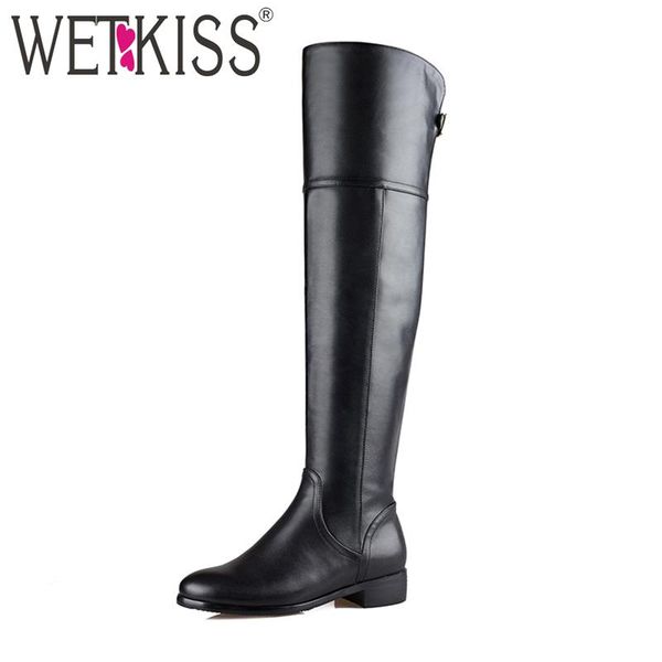 boots wetkiss 2021 genuine leather pu over the knee for women knight zipper chunky heels winter female, Black
boots wetkiss 2021 genuine leather pu over the knee for women knight zipper chunky heels winter female, Black