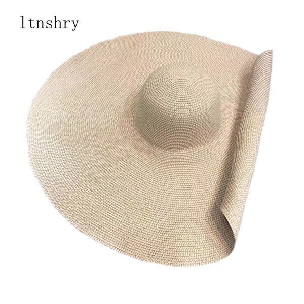 summer 25cmwide brim oversized beach hats for women large straw casual vacation panama hat uv protection foldable sun shade hat 201013, Blue;gray
summer 25cmwide brim oversized beach hats for women large straw casual vacation panama hat uv protection foldable sun shade hat 201013, Blue;gray