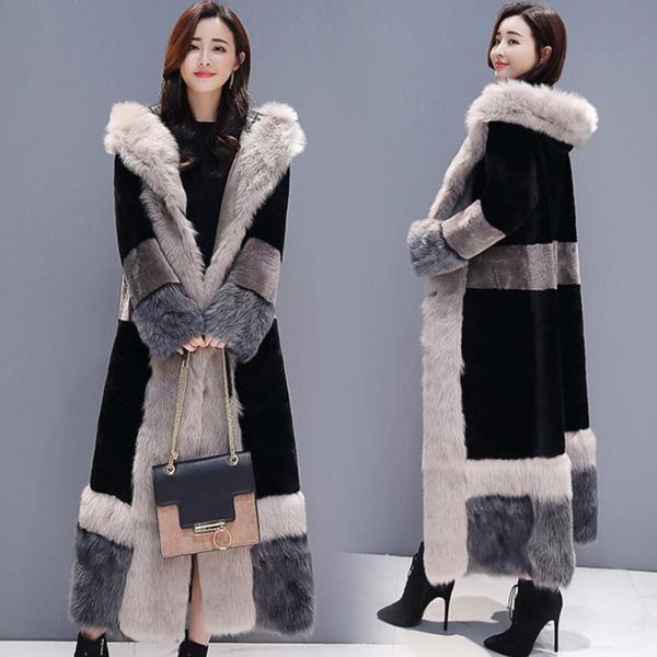 winter fashion new women fur coat slim x-long faux fur coat female velvet thick warm jacket hooded, Black
winter fashion new women fur coat slim x-long faux fur coat female velvet thick warm jacket hooded, Black