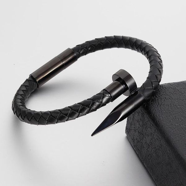 trendy men bracelets titanium steel leather with magnet geometric rope chains for male female charm bracelets wholesale1, Golden;silver
trendy men bracelets titanium steel leather with magnet geometric rope chains for male female charm bracelets wholesale1, Golden;silver