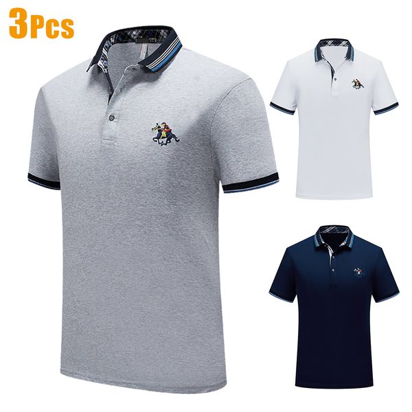 2021 new 3pcs/lot summer new classic business casual cotton shirts fashion embroidery short sleeve tees polo men 5419, White;black
2021 new 3pcs/lot summer new classic business casual cotton shirts fashion embroidery short sleeve tees polo men 5419, White;black