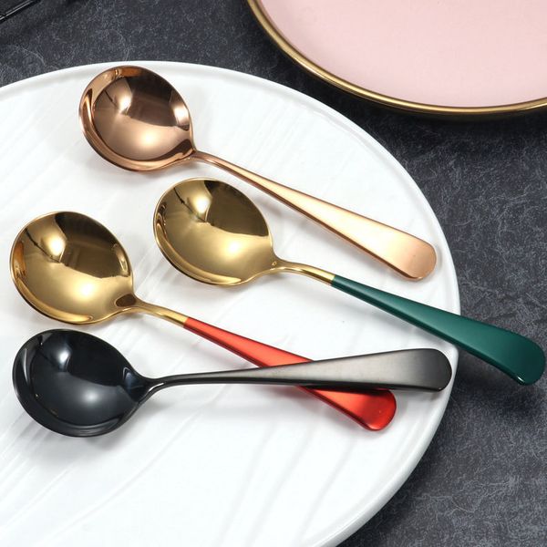 a-spoons tea coffee sugar spoon stainless steel round ice cream cutlery tableware soup teaspoon kitchen tool owf1039
a-spoons tea coffee sugar spoon stainless steel round ice cream cutlery tableware soup teaspoon kitchen tool owf1039