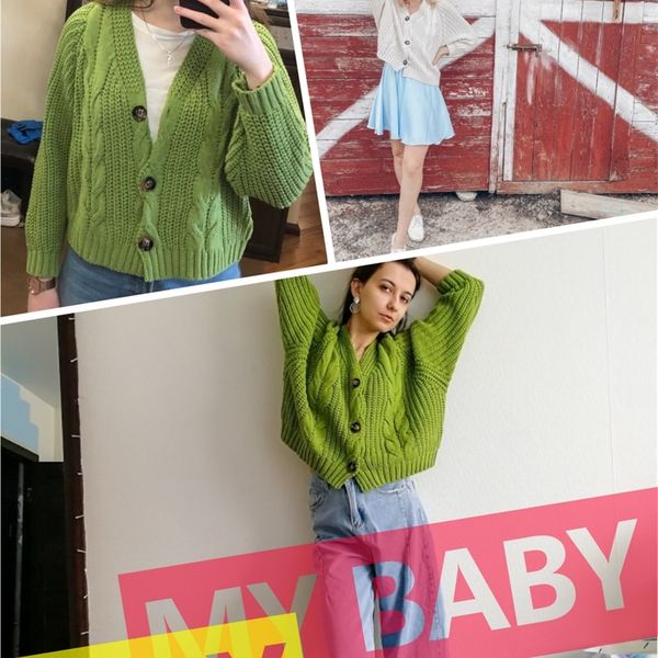 peonfly korean style knitted sweater cardigans women long sleeve single breaster female cardigan solid sweaters sueter mujer y200720, White;black
peonfly korean style knitted sweater cardigans women long sleeve single breaster female cardigan solid sweaters sueter mujer y200720, White;black