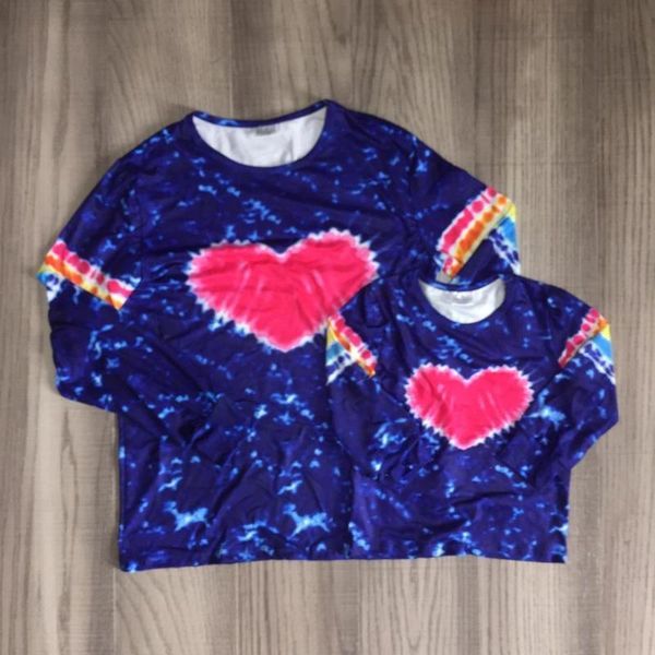 girlymax fall/winter baby girls mommy raglans boutique tie dyed heart shaped cotton t-shirts children clothes hoodie lj201111, Blue
girlymax fall/winter baby girls mommy raglans boutique tie dyed heart shaped cotton t-shirts children clothes hoodie lj201111, Blue