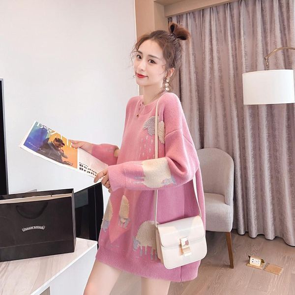 women's sweaters 2021 spring autumn vintage casual loose lazy sweater female korean harajuku japanese kawaii cute clothing for women y2, White;black
women's sweaters 2021 spring autumn vintage casual loose lazy sweater female korean harajuku japanese kawaii cute clothing for women y2, White;black