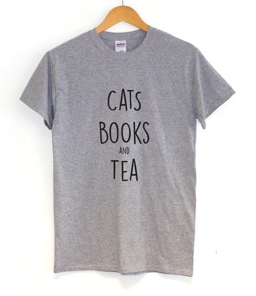 cats books and tea letters print women tshirt cotton casual funny t shirts for lady tee hipster drop ship z-449, White
cats books and tea letters print women tshirt cotton casual funny t shirts for lady tee hipster drop ship z-449, White