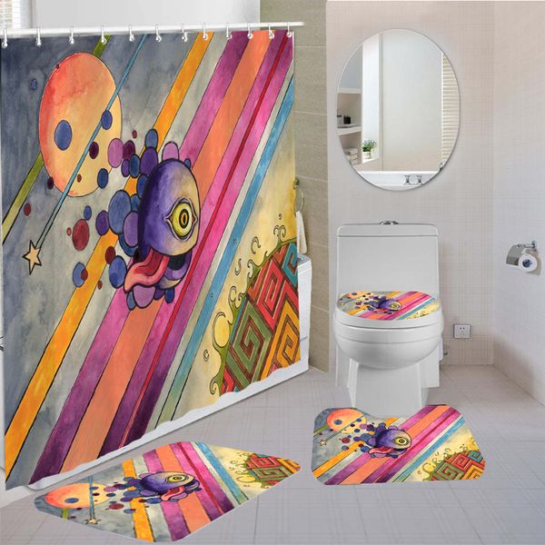 psychedelic print shower curtain set with anti slip toilet mat rug carpet bath products bathroom home decor with hooks
psychedelic print shower curtain set with anti slip toilet mat rug carpet bath products bathroom home decor with hooks
