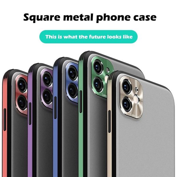 luxury matte metal cases for iphone 14 13 11 12 pro mini max shockproof xs x xr se2 back camera cover luxury matte metal cases for iphone 14 13 11 12 pro mini max shockproof xs x xr se2 back camera cover