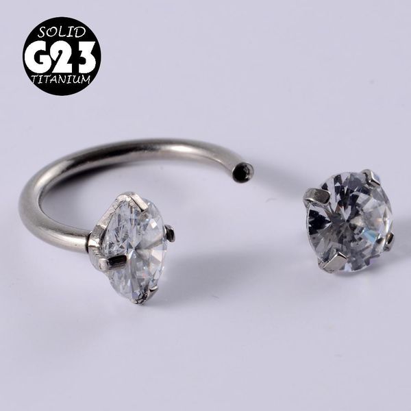 1pc g23 titanium gem labret lip ring star zircon horseshoe barbell crystal ear cartilage tragus helix lobe piercing q sqchpv, Silver
1pc g23 titanium gem labret lip ring star zircon horseshoe barbell crystal ear cartilage tragus helix lobe piercing q sqchpv, Silver