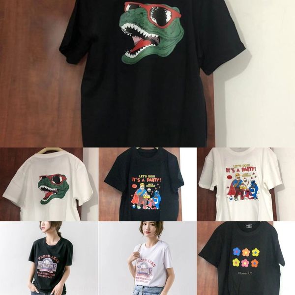 2020 new summer cartoon printed short sleeve women's t-shirt with round neck and half sleeve and bottom t-shirt lower package lower pac, White
2020 new summer cartoon printed short sleeve women's t-shirt with round neck and half sleeve and bottom t-shirt lower package lower pac, White